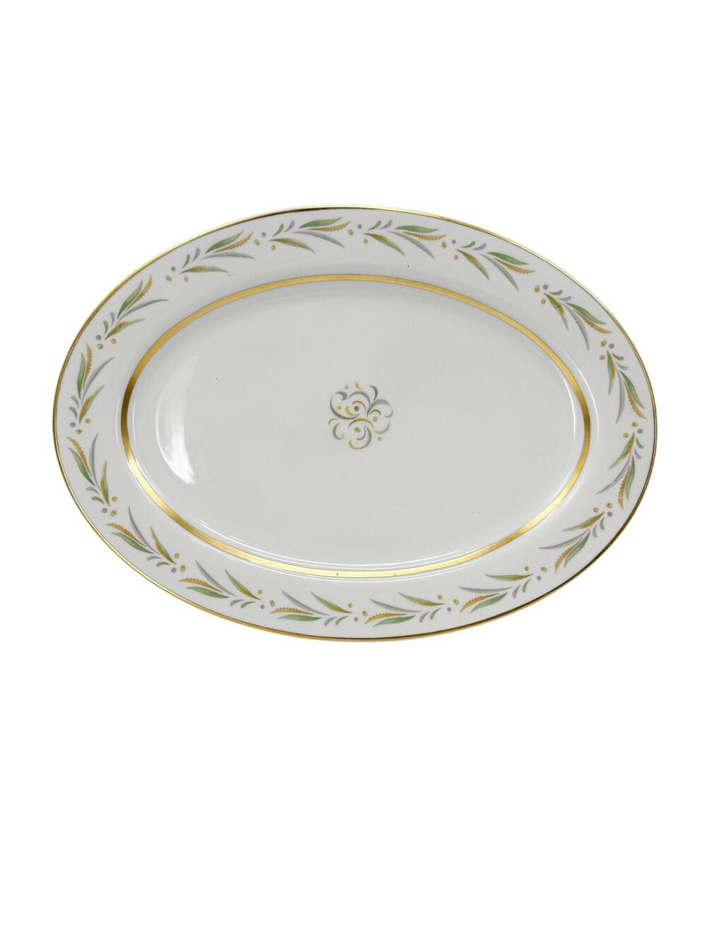 vintage 15" Oval Serving Platter Dish Autumn smooth by Royal Jackson fine china